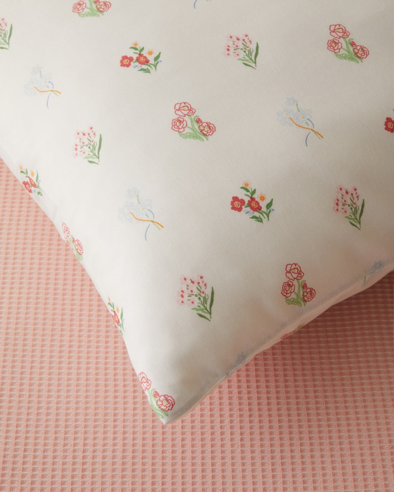 Sweet Blossoms Çift Kişilik Pike Takımı 200x220 cm Pembe