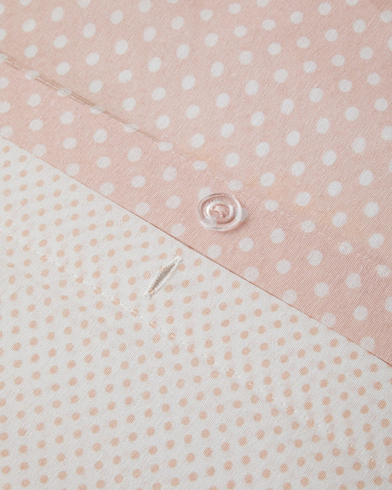 Sweet Dots Kolay Ütülenir Çift Kişilik Çarşaflı Nevresim Takımı 200x220 cm Açık Mavi