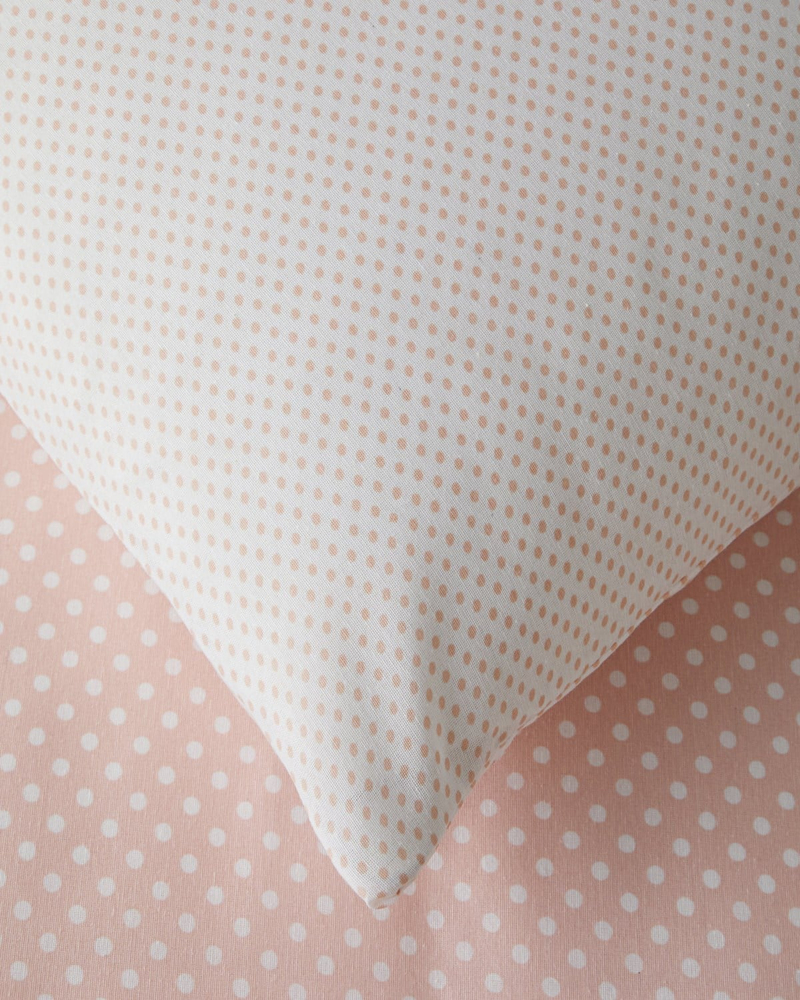Sweet Dots Kolay Ütülenir Çift Kişilik Çarşaflı Nevresim Takımı 200x220 cm Açık Mavi