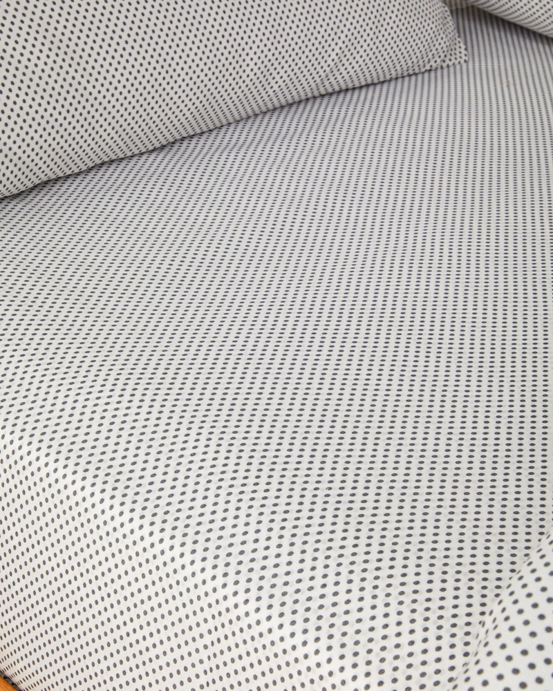 Sweet Dots Kolay Ütülenir Çift Kişilik Nevresim Takımı 200x220 cm Koyu Gri