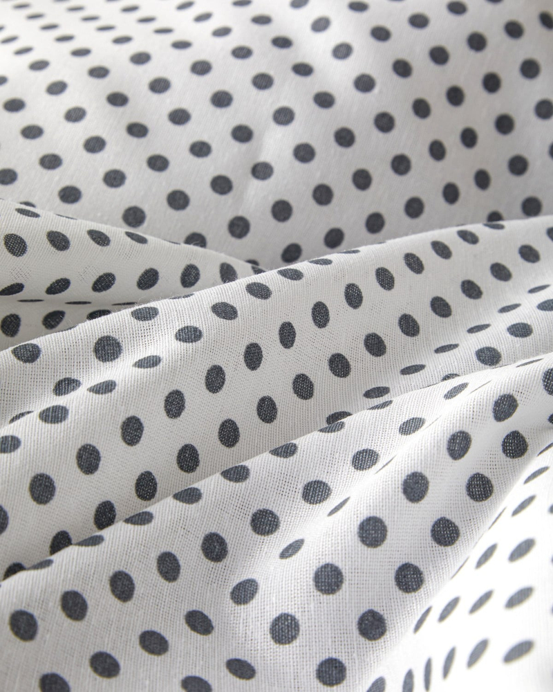 Sweet Dots Kolay Ütülenir Çift Kişilik Nevresim Takımı 200x220 cm Koyu Gri