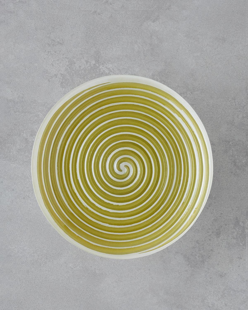 Swirly Cam Kek Standı 21 cm Yeşil