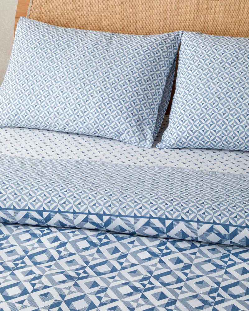 Symetra Kolay Ütülenir Çift Kişilik Nevresim Takımı 200x220 cm Mavi