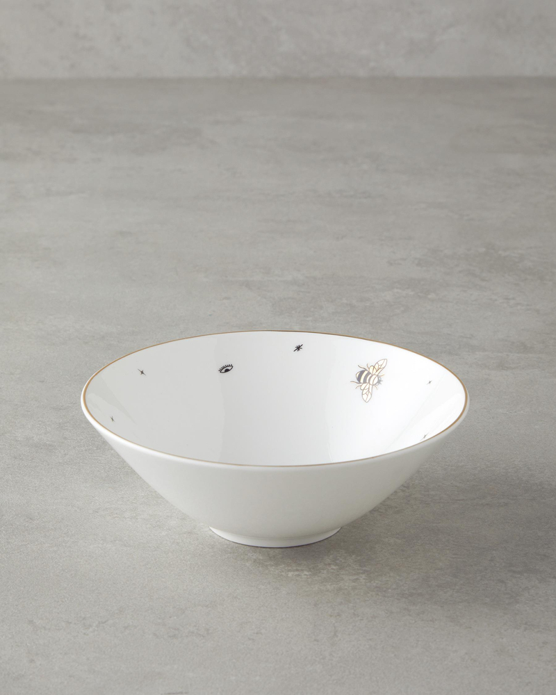 Talisman Bee Bone China Kase 15 cm Siyah-Gold