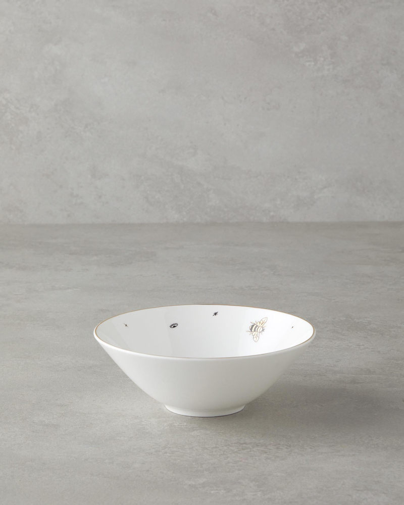 Talisman Bee Bone China Kase 15 cm Siyah-Gold