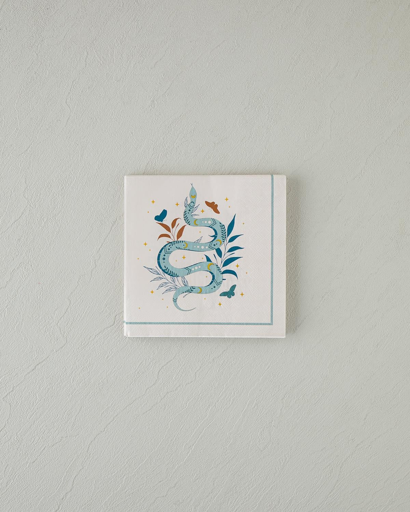 Talisman Snakes Kağıt 20'li Kağıt Peçete 33x33 cm Bej
