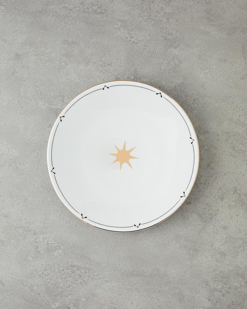 Talisman Sun Bone China Servis Tabağı 27 cm Siyah-Gold