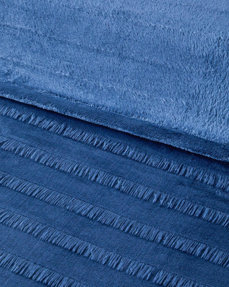 Tassel Dream Supersoft Çift Kişilik Battaniye 200x220 cm Lacivert