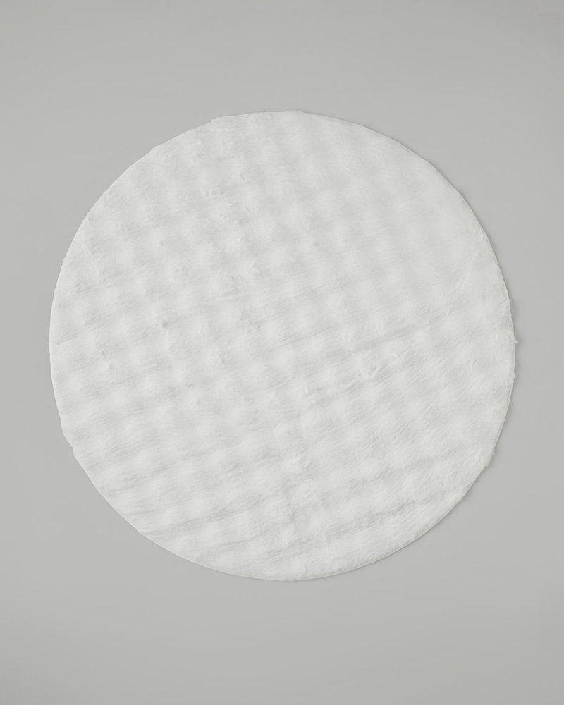 Terra Pelüş Halı 120 cm Beyaz