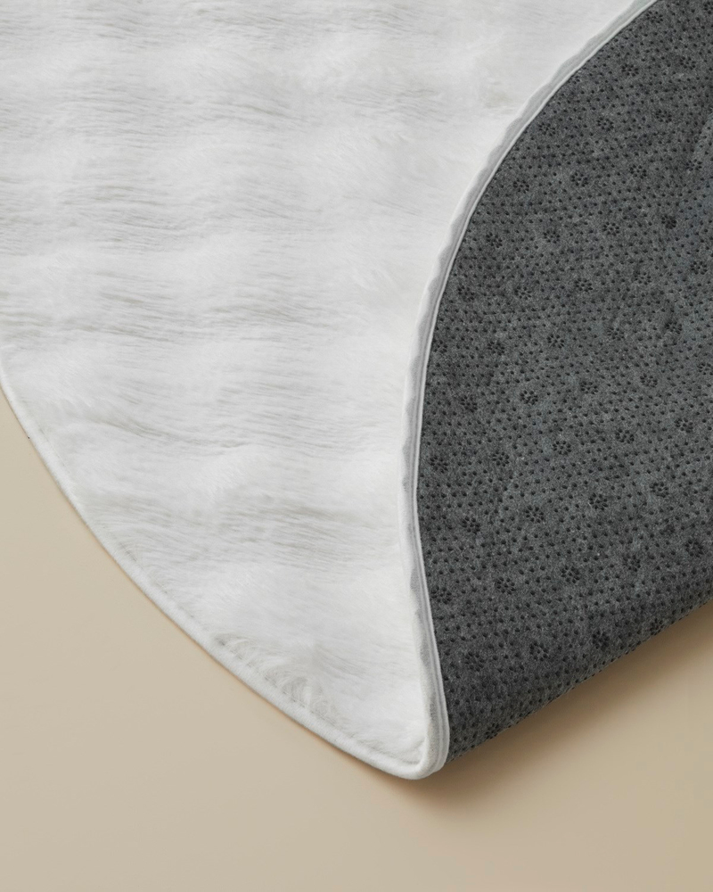 Terra Pelüş Halı 120 cm Beyaz