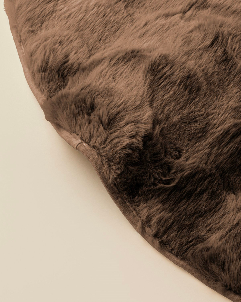 Terra Pelüş Halı 120 cm Kahve