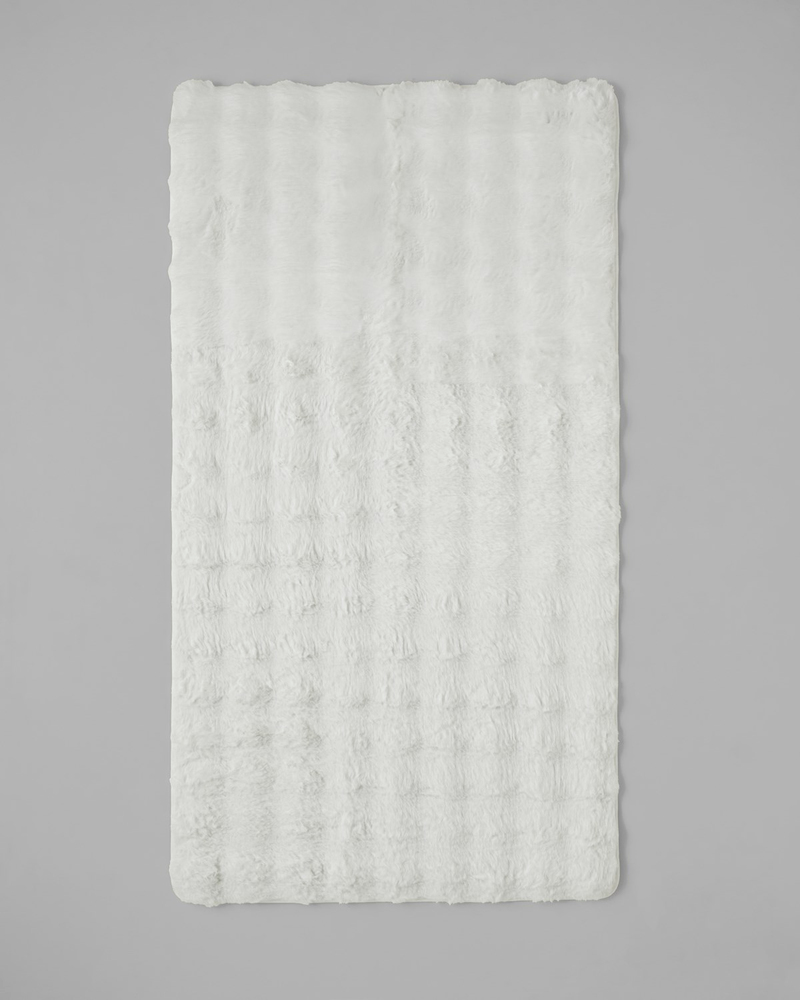 Terra Pelüş Halı 80x150 cm Beyaz