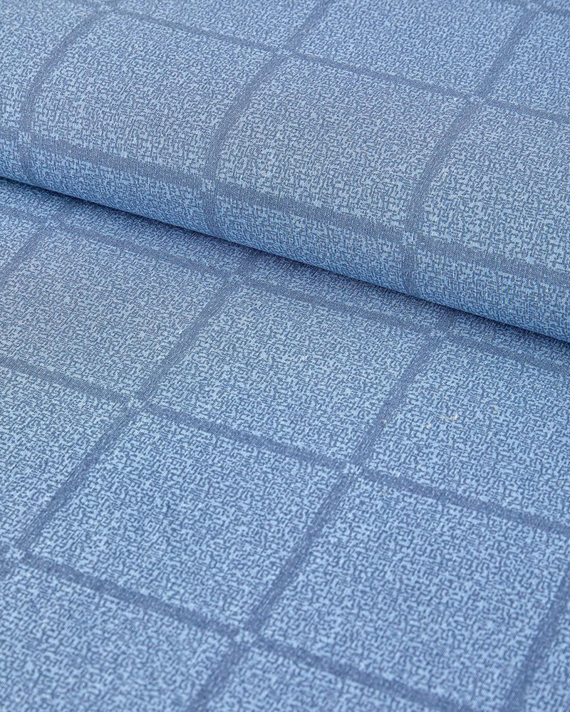 Textured Check Kolay Ütülenir Çift Kişilik Nevresim Seti 200x220 cm Lacivert