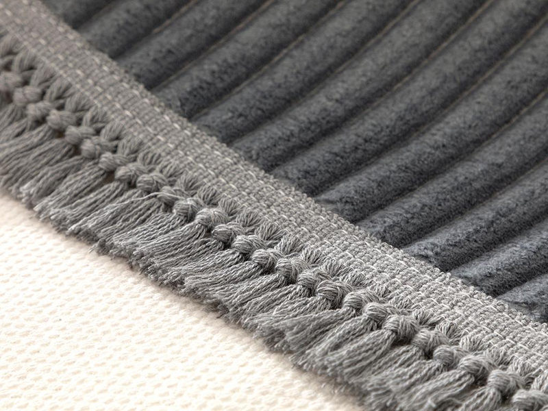 Thick Ribbed Fitilli Halı Antrasit
