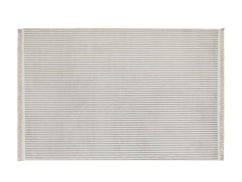 Thick Ribbed Fitilli Halı Gri
