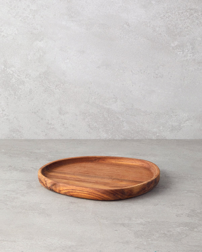 Timbered Akasya Sunumluk 20x2 cm Kahverengi