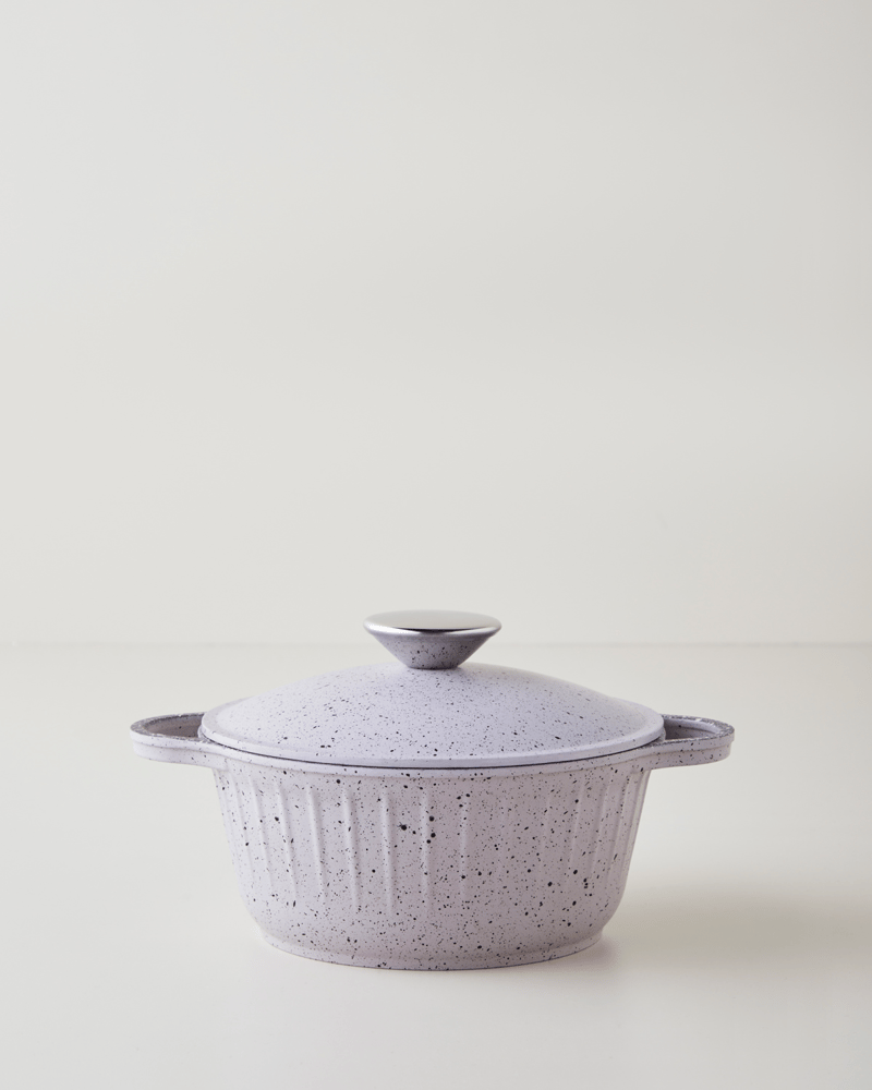Tiny Cast Premium Döküm 5 Parça Mini Tencere Seti 16x16x16 cm Lila