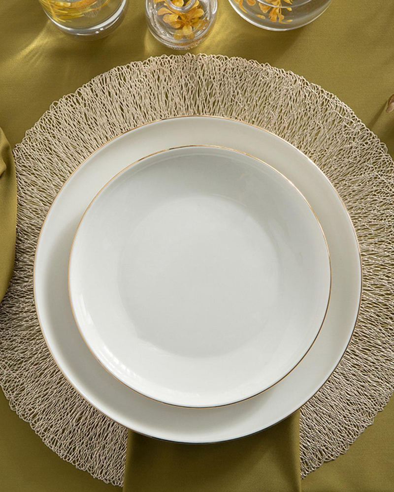 Torino Porselen Pasta Tabağı 21 cm Gold