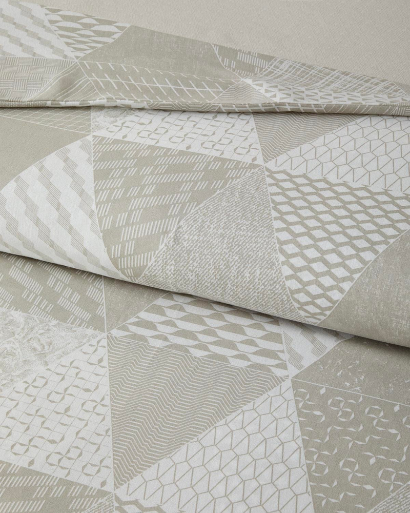 Trio Patch Kolay Ütülenir Tek Kişilik Nevresim Takımı 160x220 cm Bej