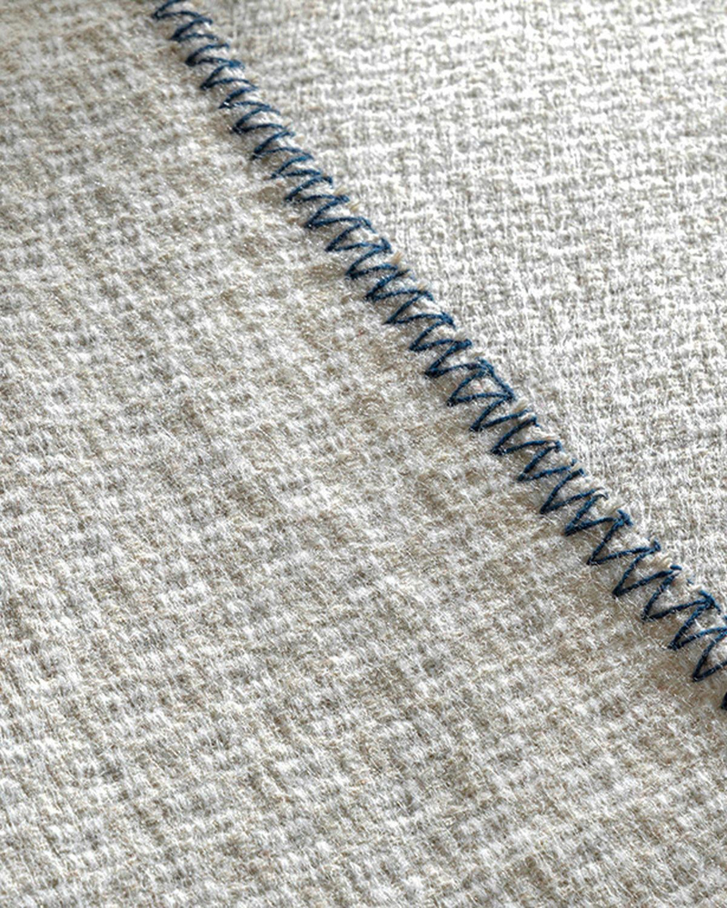Triple Stripe Scotch Tek Kişilik Battaniye Lacivert-Gri