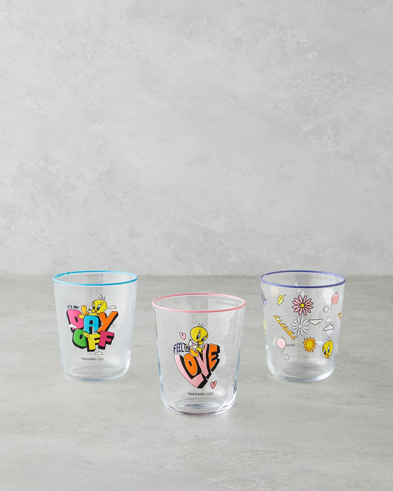 Tweety Cam 3'lü Lisanslı Bardak 315 Ml Renkli