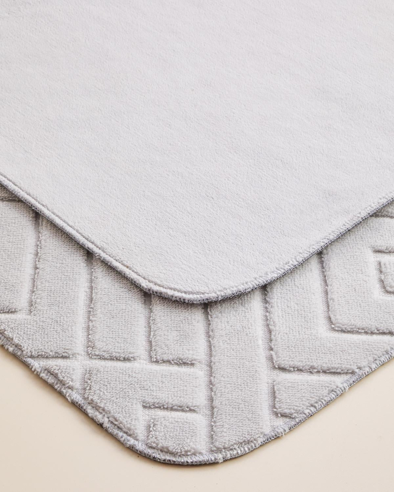 Twillow Banyo Paspası Seti 60x100 cm + 50x60 cm Açık Gri