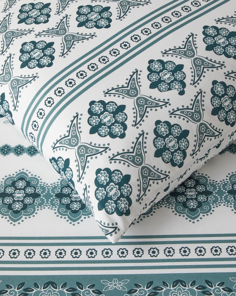 Velora Muse Çift Kişilik Nevresim Takımı 200x220 cm Yeşil