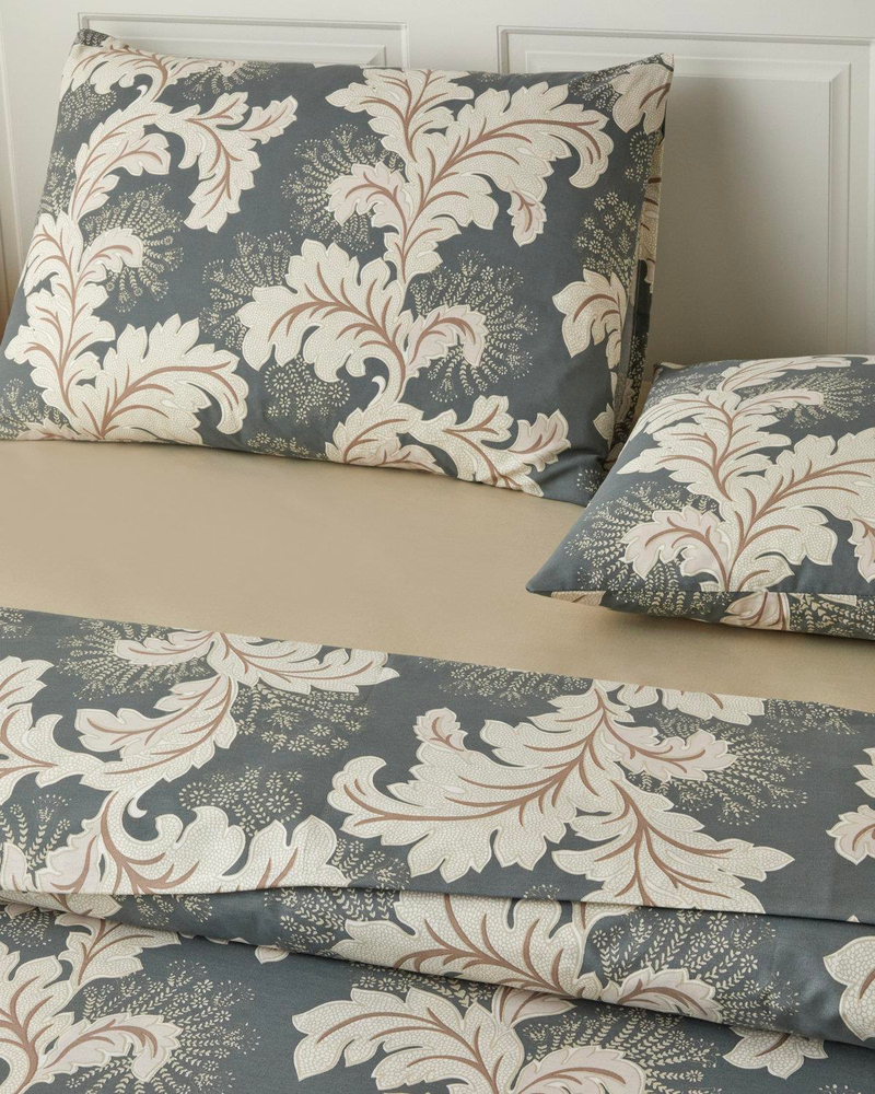Veloria Çift Kişilik Nevresim Takımı 200x220 cm Yeşil-Pudra