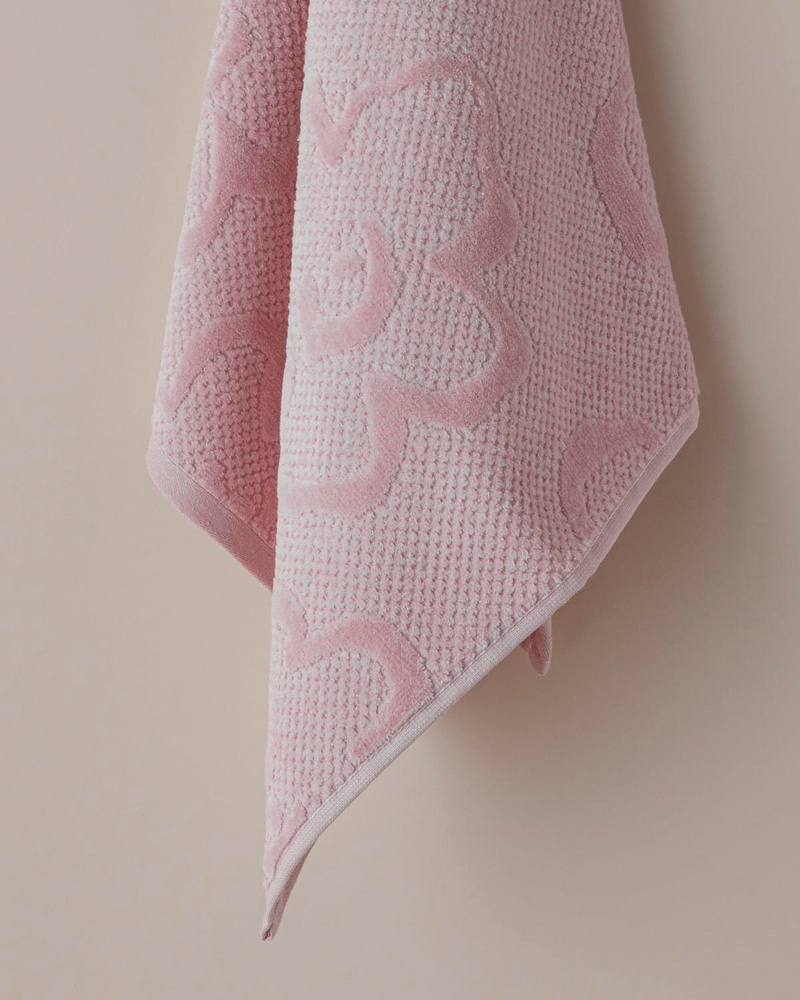 Velvet Bloom Pamuk Yüz Havlusu 50x80 cm Pembe