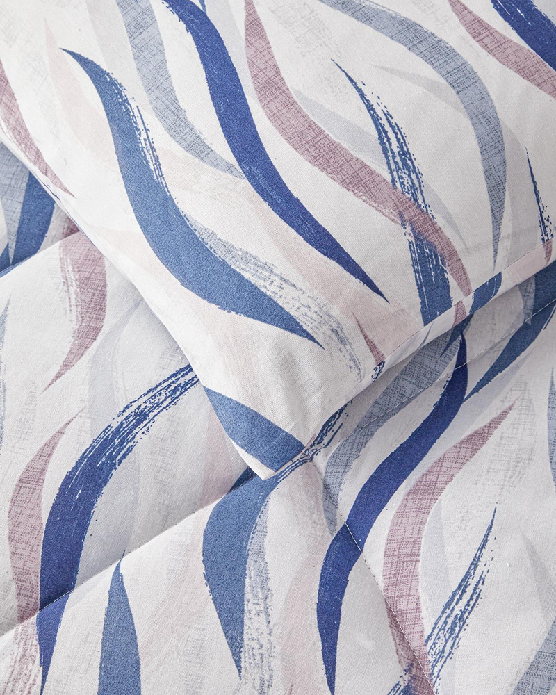 Vendy Polycotton Çift Kişilik Uyku Seti Beyaz - Mavi