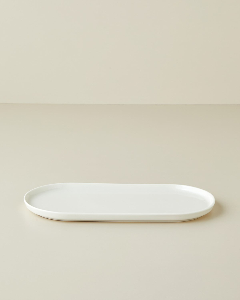 Verona Porselen Kayık Tabak 30 cm Beyaz