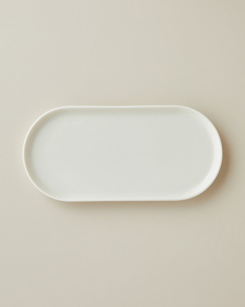 Verona Porselen Kayık Tabak 30 cm Beyaz