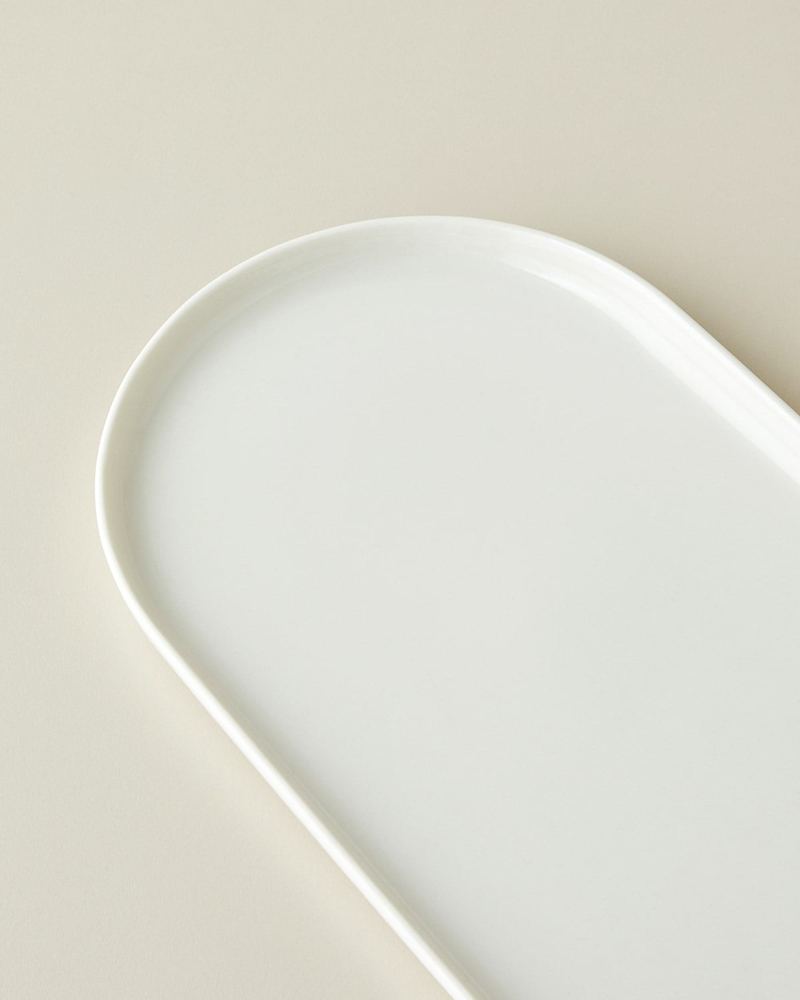 Verona Porselen Kayık Tabak 30 cm Beyaz