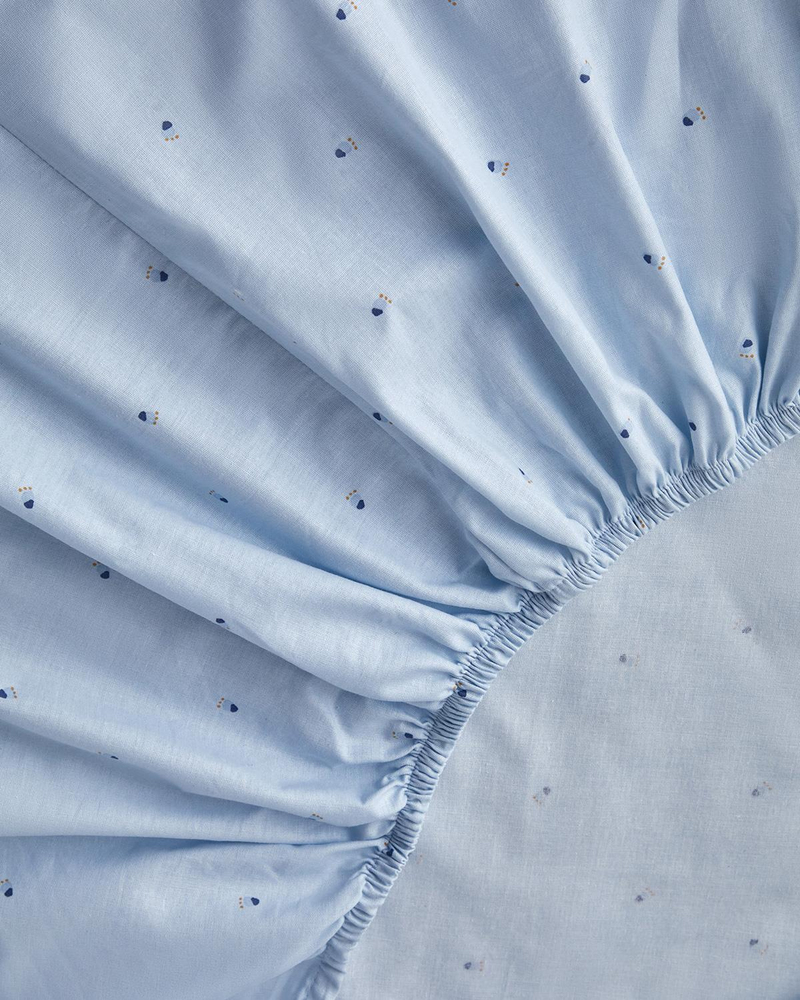 Violet Star Baskılı Tek Kişilik Pike Takımı 150x220 cm Mavi