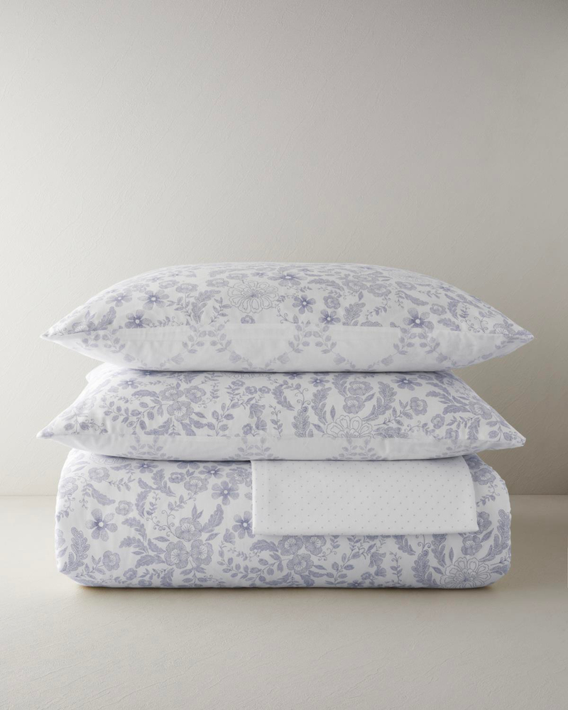 Vionne Kolay Ütülenir Çarşaflı Çift Kişilik Nevresim Takımı 200x220 cm Lila