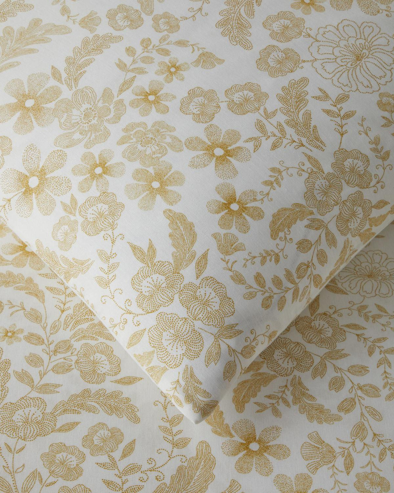 Vionne Kolay Ütülenir Çift Kişilik Nevresim Takımı 200x220 cm Açık Sarı