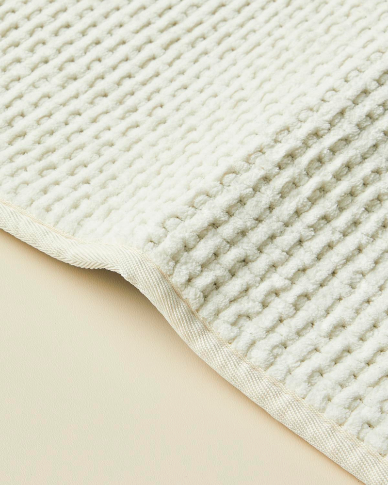 Waffle Weave Banyo Paspası 50x80 cm Beyaz