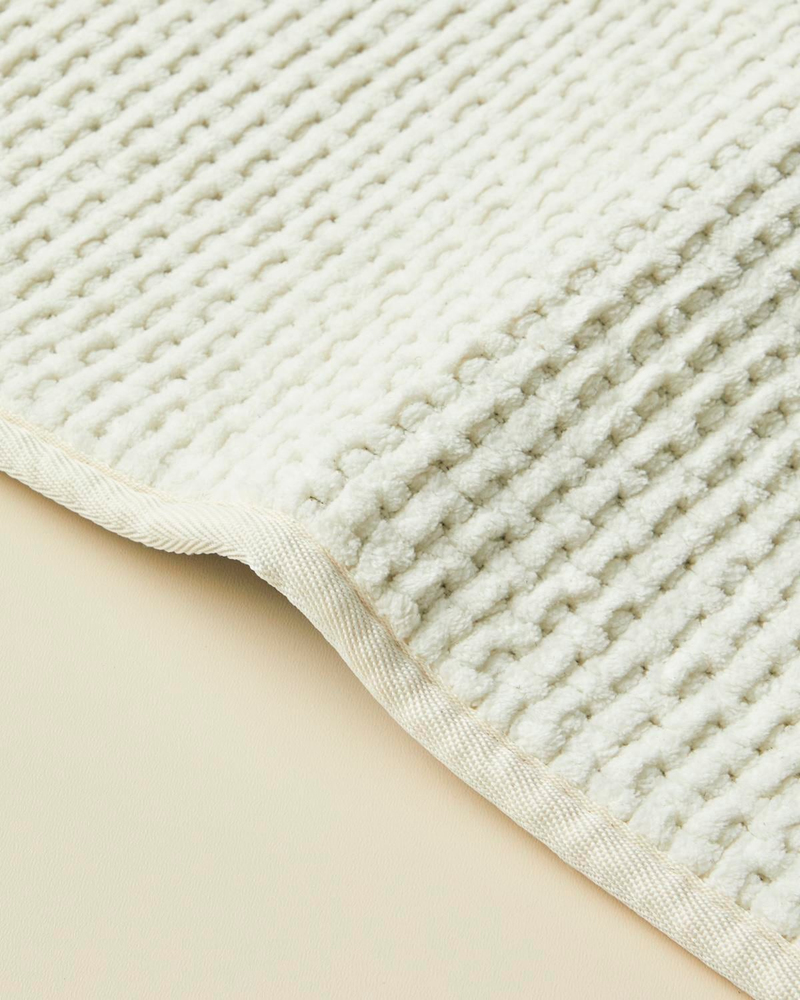 Waffle Weave Banyo Paspası 50x80 cm Beyaz
