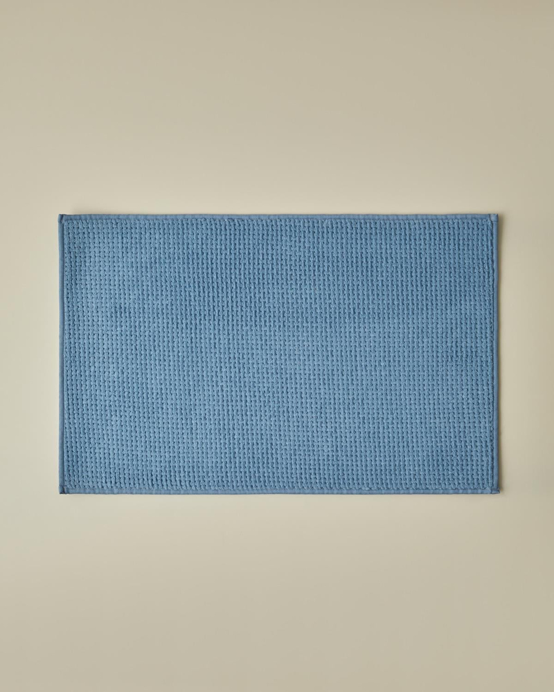 Waffle Weave Banyo Paspası 50x80 cm Mavi