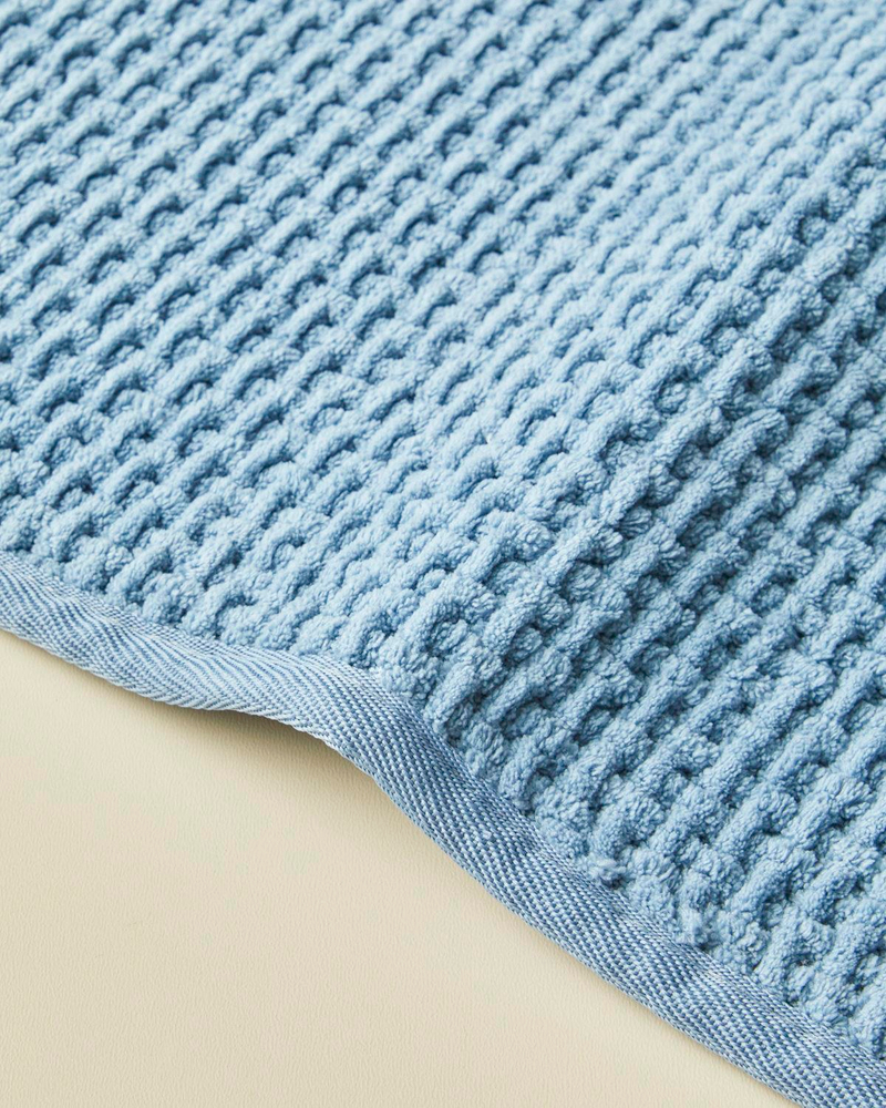 Waffle Weave Banyo Paspası 50x80 cm Mavi