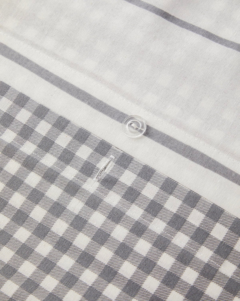 Wavy Kolay Ütülenir Çift Kişilik Nevresim Takımı 200x220 cm Koyu Gri
