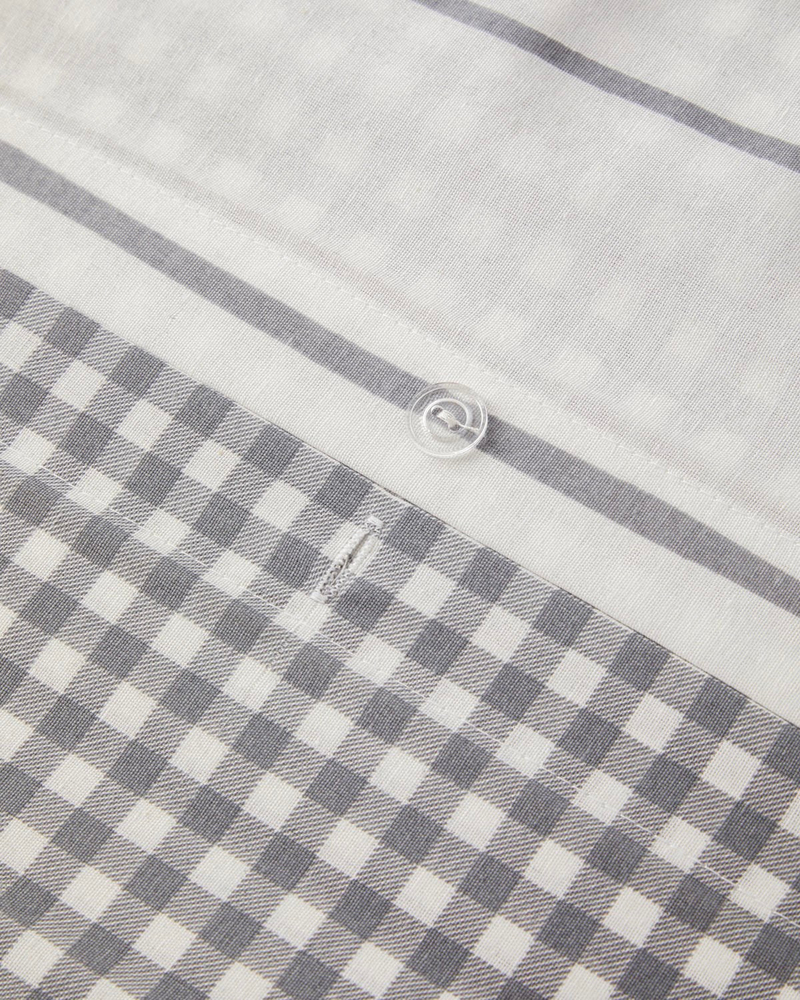Wavy Kolay Ütülenir Tek Kişilik Nevresim Takımı 160x220 cm Koyu Gri