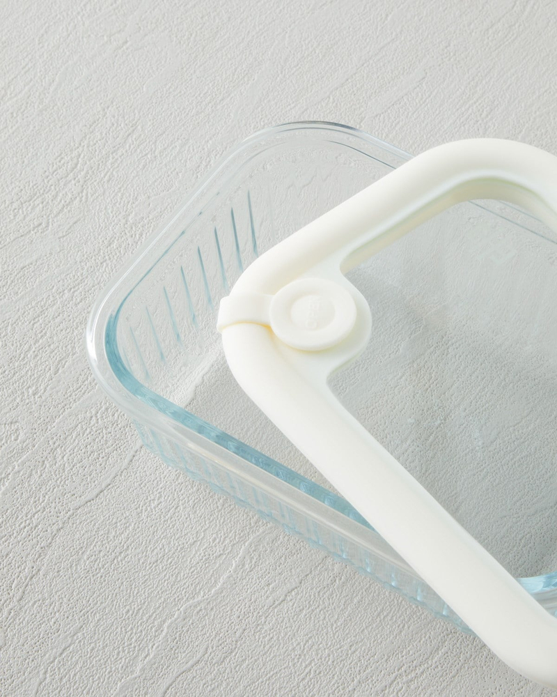 Whity Borosilikat Saklama Kabı 640 ml Beyaz