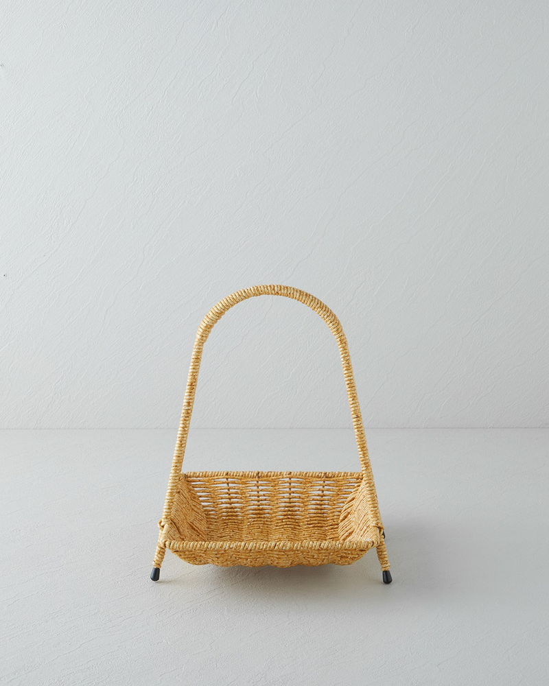 Wicker Rattan Katlı Servis 23x19x25 cm Açık Kahverengi