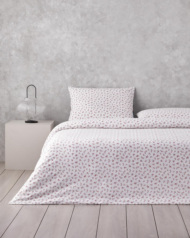 Wildflower Dream Pamuklu Çift Kişilik Nevresim Seti 200x220 cm Pembe