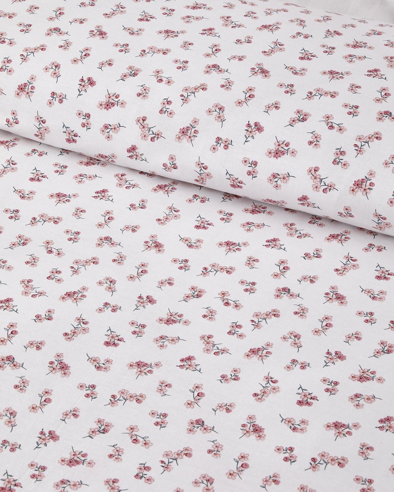 Wildflower Dream Pamuklu Tek Kişilik Nevresim Seti 160x220 cm Pembe
