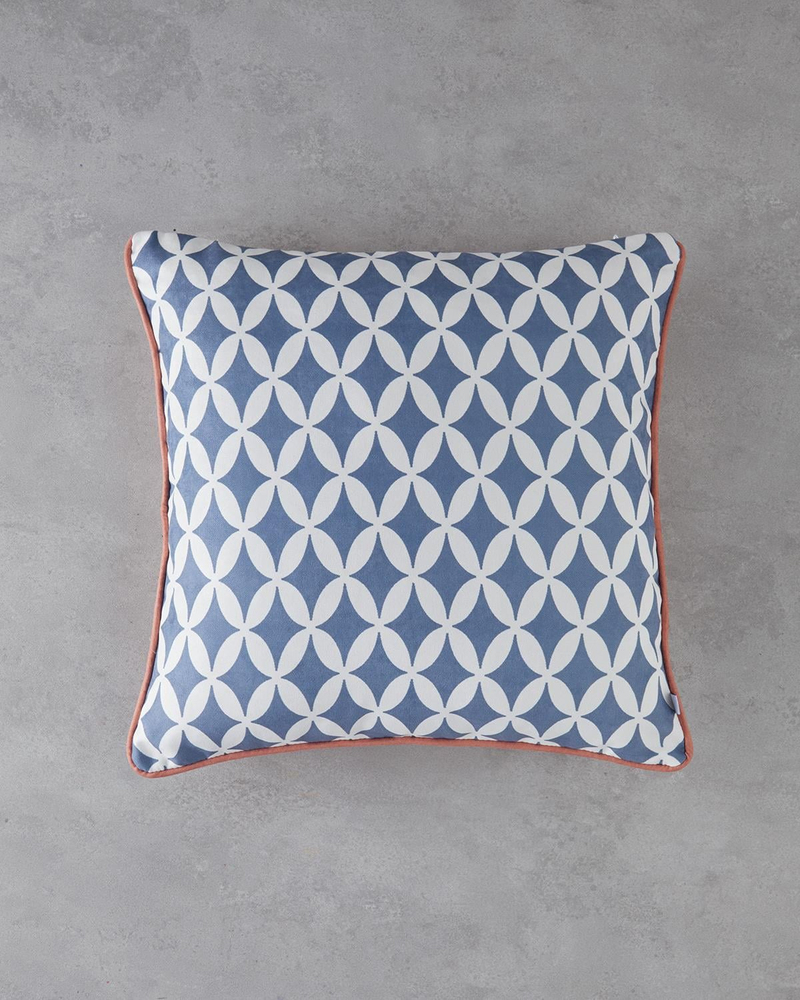 Winkel Çift Taraflı Kırlent Kılıfı 45x45 cm Lacivert - Kiremit