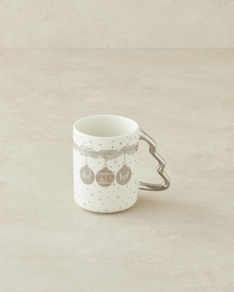 Winter Silver Tree New Bone China Kupa 400 ml Silver