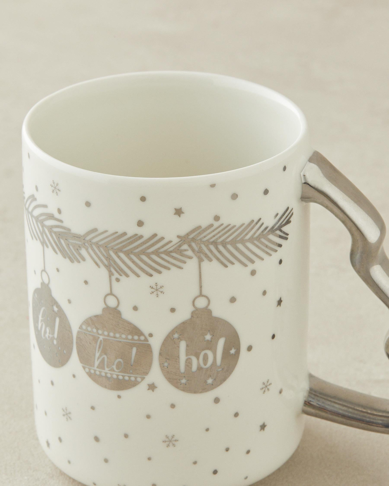 Winter Silver Tree New Bone China Kupa 400 ml Silver
