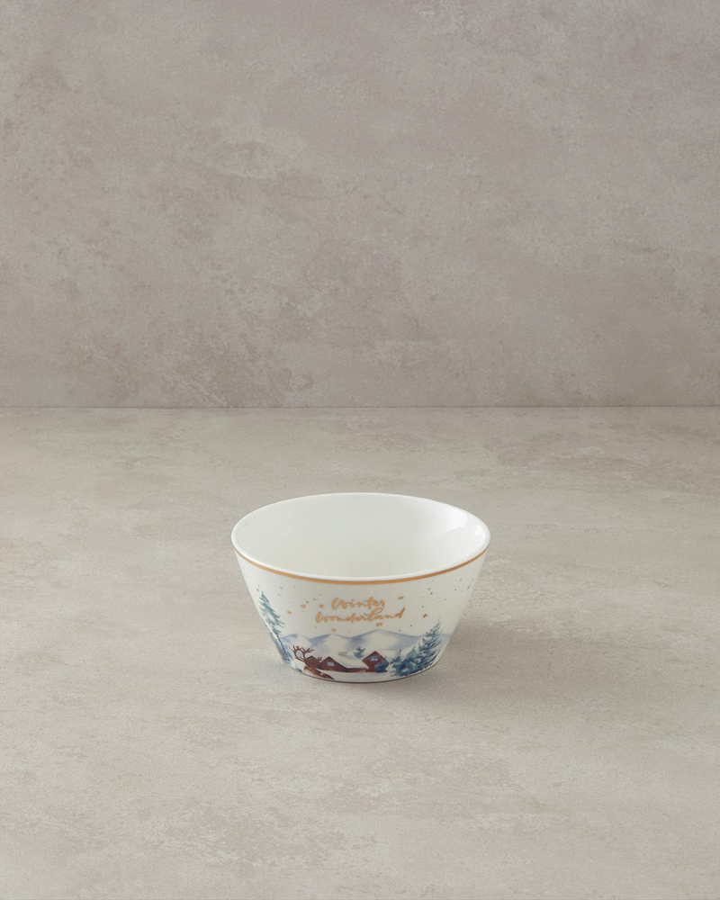 Winter Wonderland New Bone China Kase 14 cm Gold